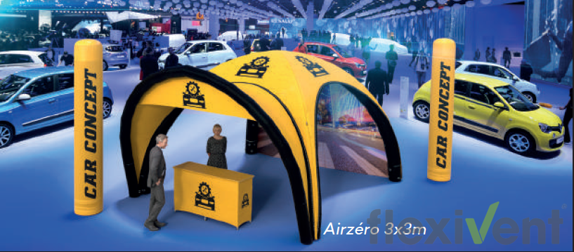 Werbezelt - Airzero Airtent und Werbesäule als Promotionmaterial
