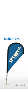 beachflag surf 2 meter fahne werbefahne werbung