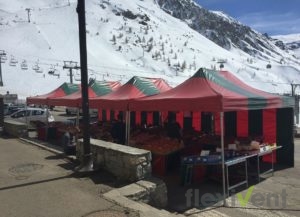 marktstand - verkaufszelt berge ski