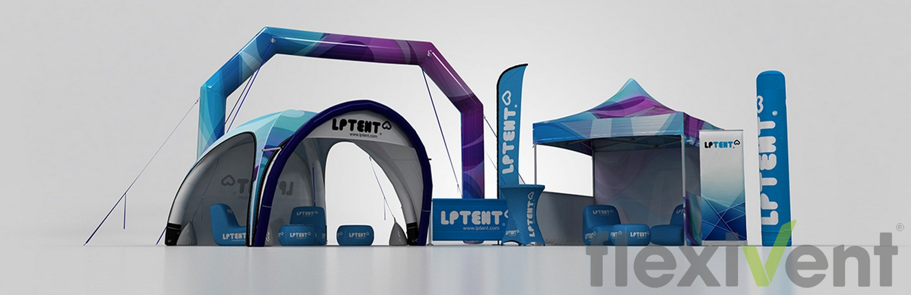 Werbematerial LPTent Promotion Werbung Faltzelt aufblasbares Zelt
