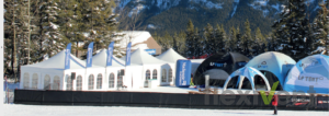 Winterzelt - aufblasbares Zelt Beachflag winter event